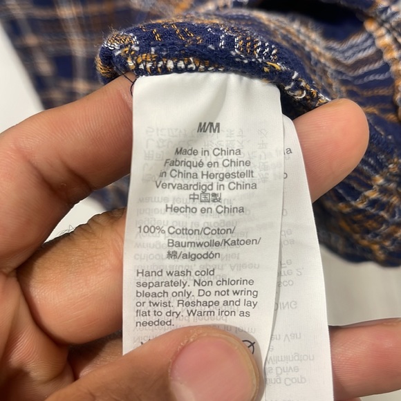 Madewell Plaid V neck Ruffle Shirt Dress - Picture 8 of 8